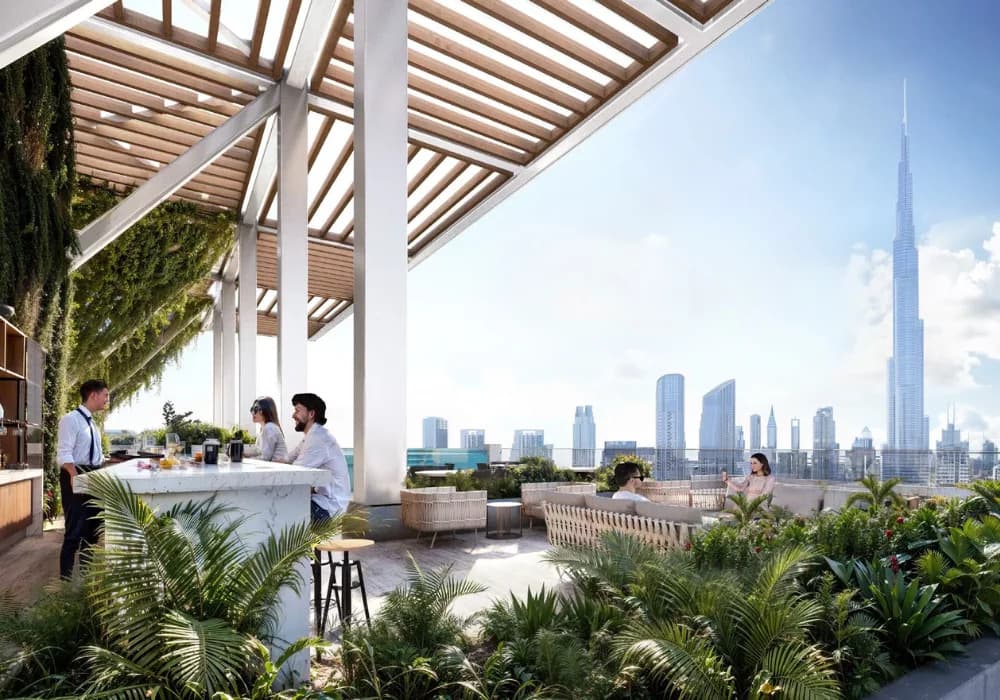 Fairmont Residences Solara Tower amenity Pool Bar & Longe Area - Downtown Dubai, Dubai - by SOL Properties