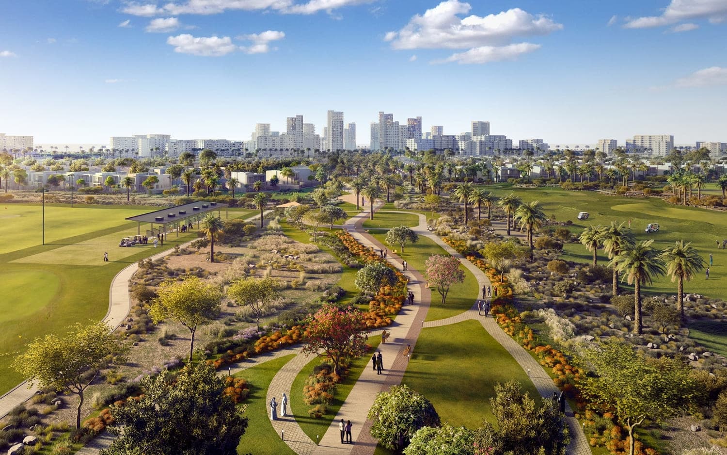 Fairway Villas 3 amenity Linear Park - Emaar South, Dubai - by Emaar