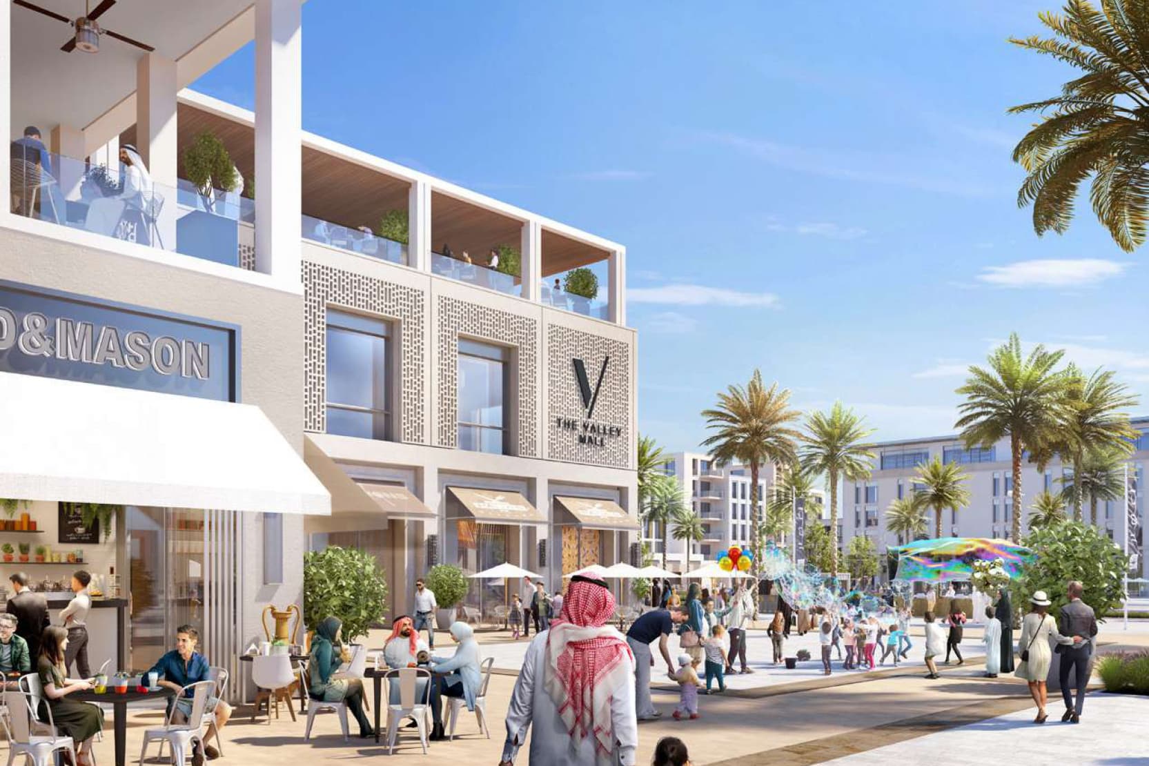Farm Gardens Villas amenity Restaurants & Outlets - The Valley, Dubai - by Emaar