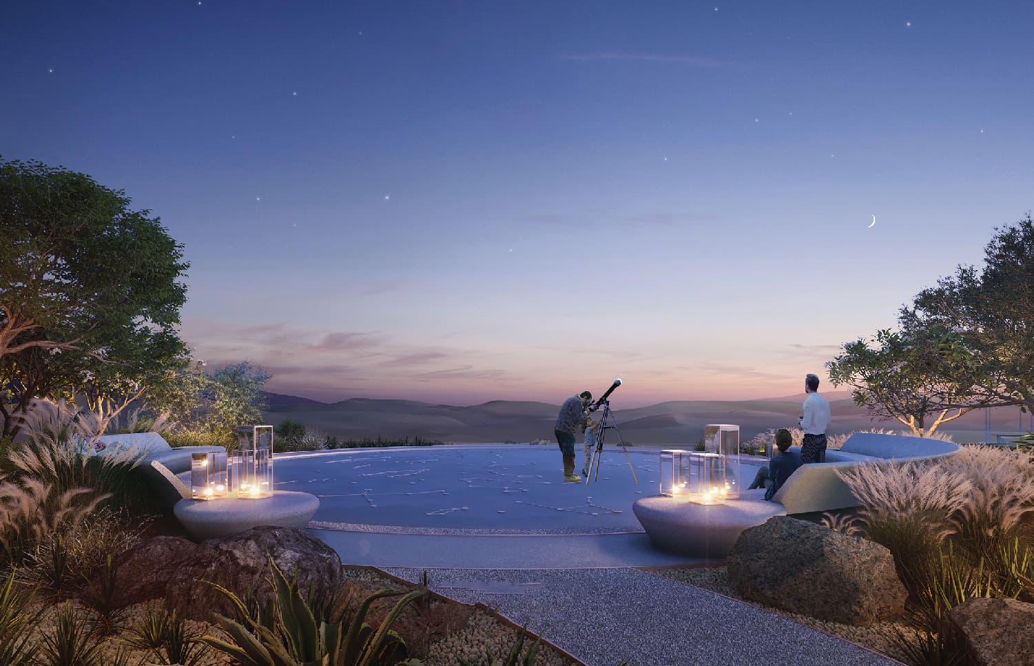 Farm Gardens Villas amenity Stargazing Platforms - The Valley, Dubai - by Emaar