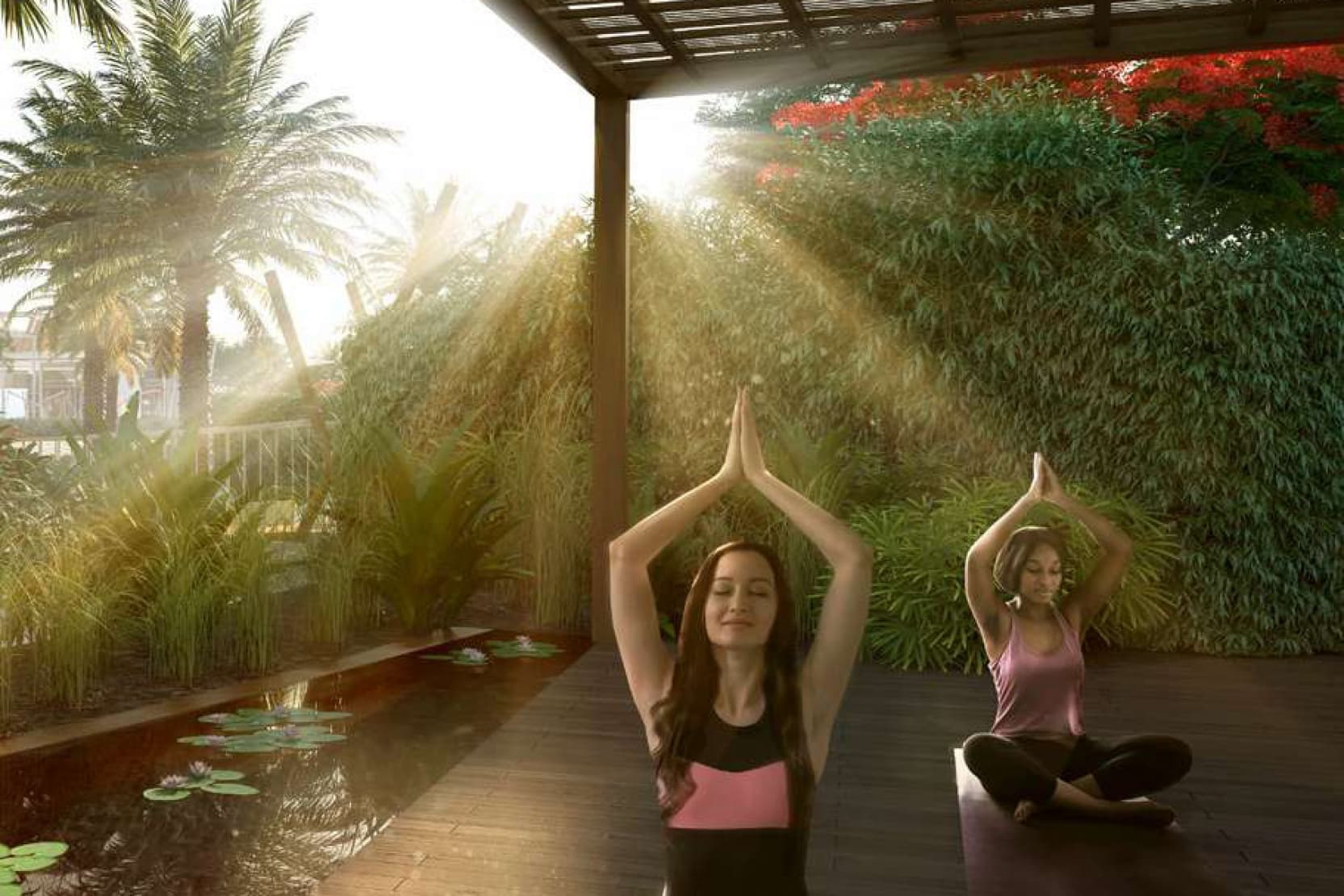 Farm Gardens Villas amenity Yoga Room - The Valley, Dubai - by Emaar
