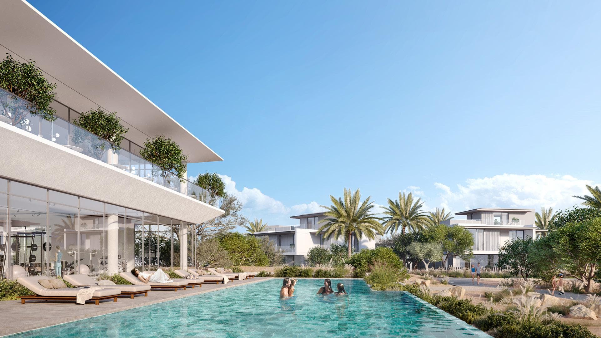 Farm Gardens Villas amenity Pool - The Valley, Dubai - by Emaar