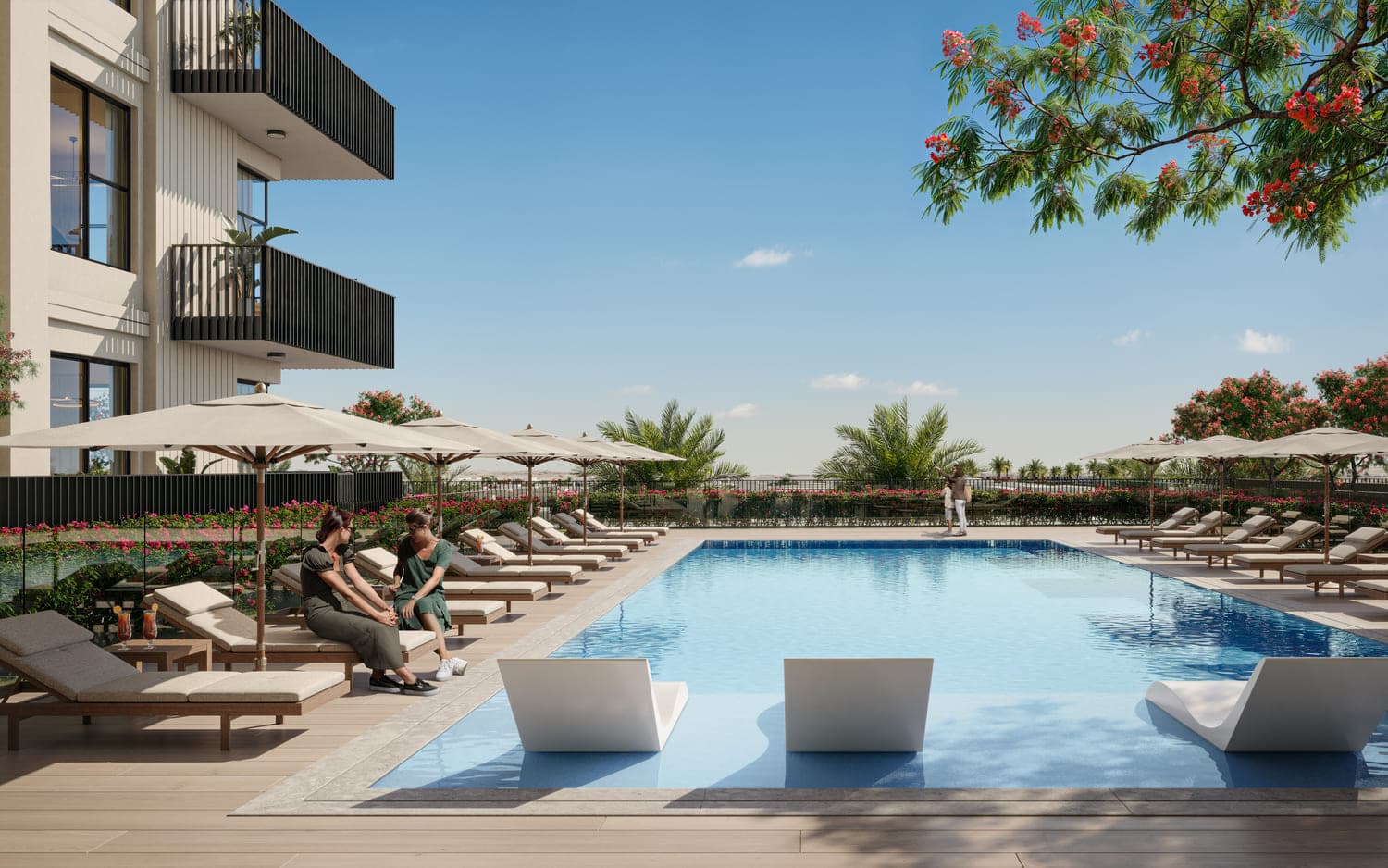 Fia amenity Swimming Pool - Town Square, Dubai - by Nshama Group
