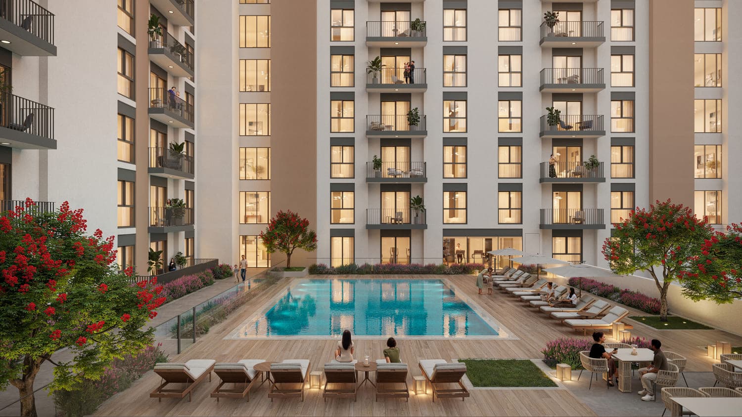 Fiori Residences amenity Swimming Pool - Town Square, Dubai - by Nshama Group