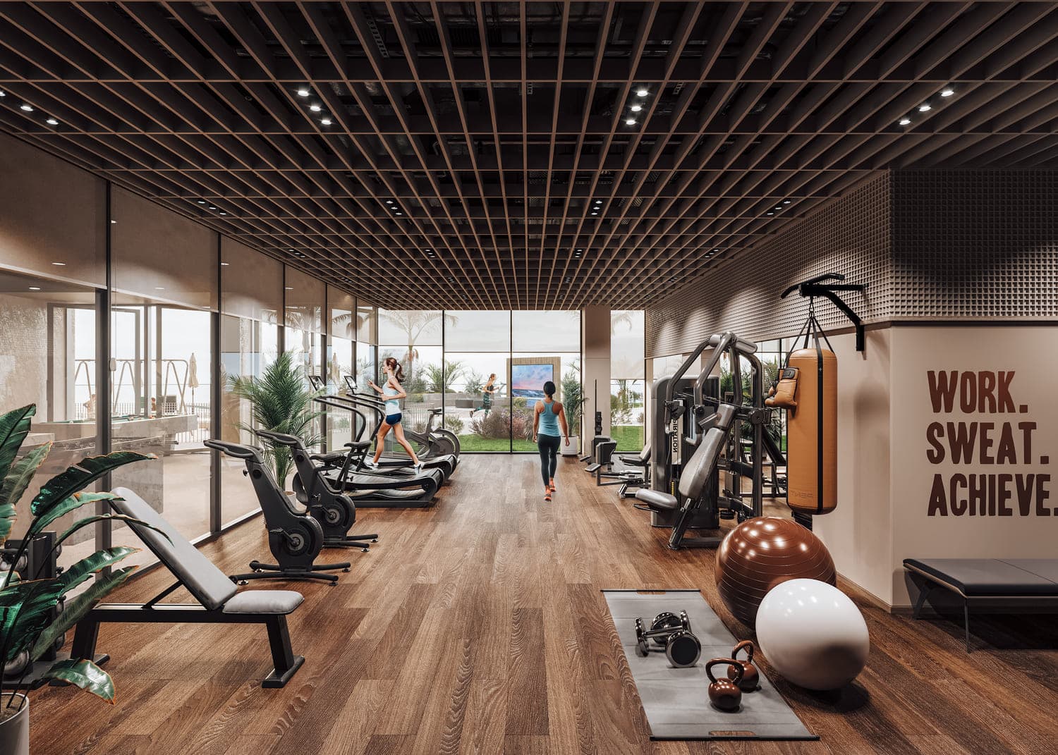 Firoza amenity Gym & Meditation Outdoor Area - Dubai Islands, Dubai - by Ever Glory Developments