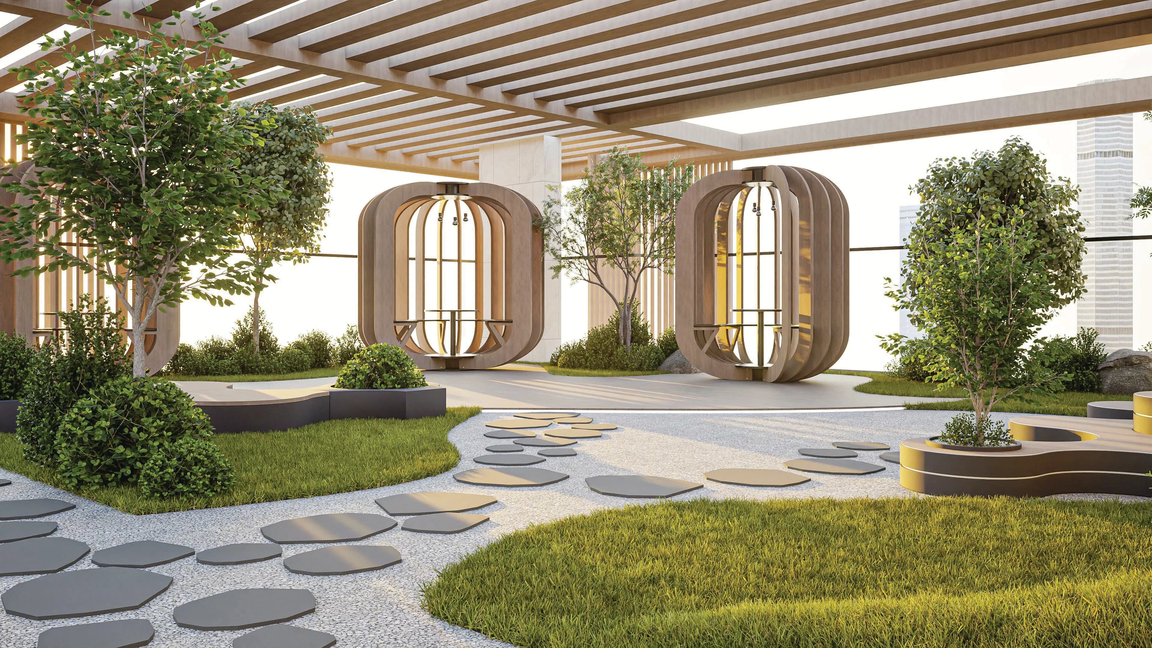 Floarea Breeze amenity Zen Walkway - Palm Deira, Dubai - by Mashriq Elite