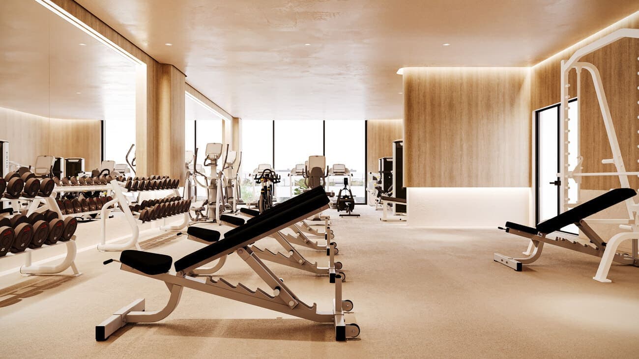 Floarea Grande amenity Gym in Arjan, Dubai, by Mashriq Elite