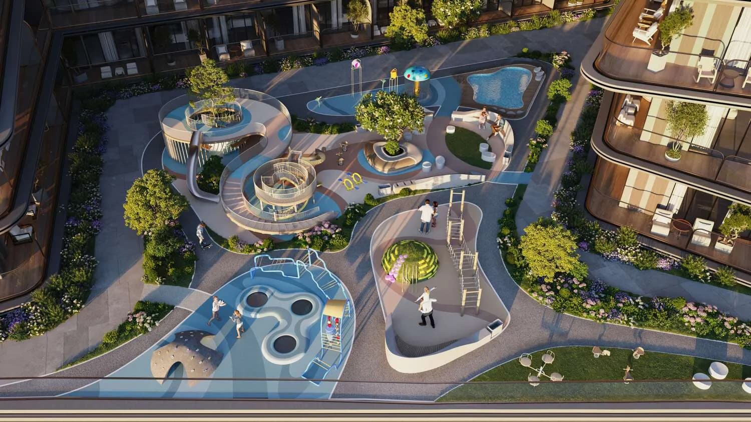 Floarea Lakes amenity Kid's Adventure & Family Spaces - Dubai Production City, Dubai - by Mashriq Elite