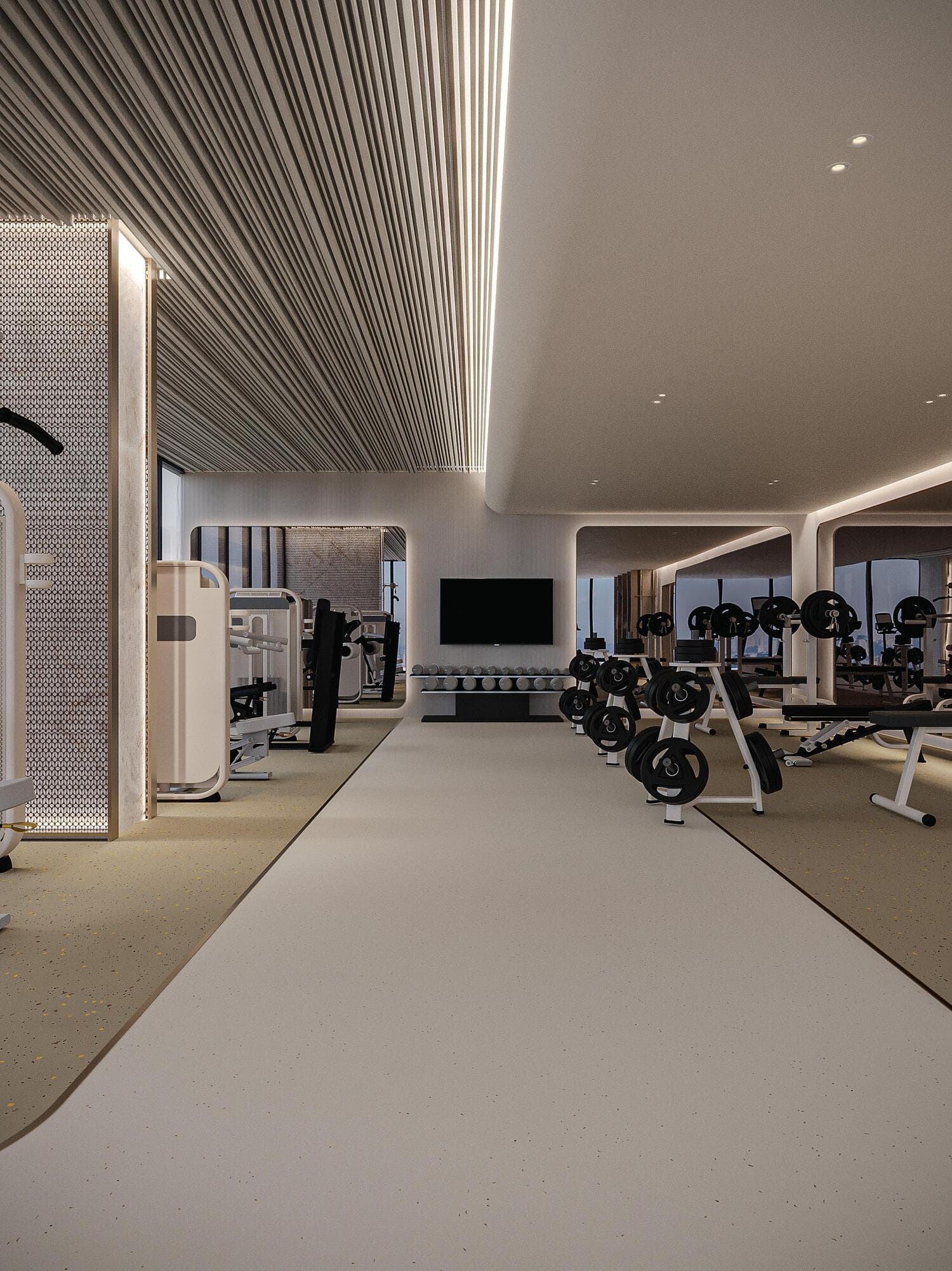 Floarea Oasis amenity Indoor Gym - Dubailand Residence Complex, Dubai - by Mashriq Elite