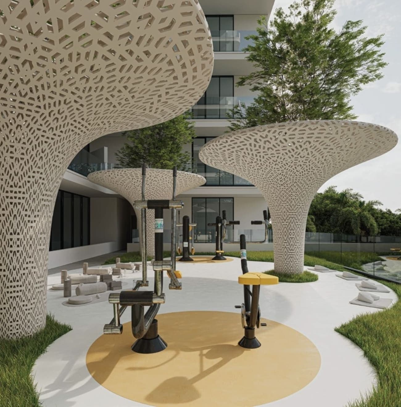Floarea Oasis amenity Outdoor Gym - Dubailand Residence Complex, Dubai - by Mashriq Elite