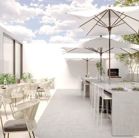 Floarea Residence amenity Bbq Courtyard - Arjan, Dubai - by Mashriq Elite