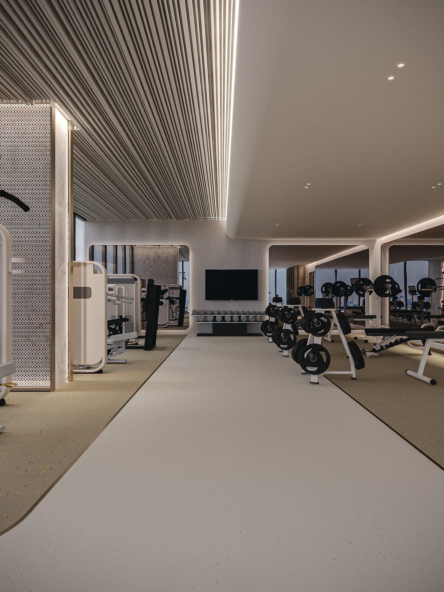 Floarea Skies amenity Gymnasium - JVC (Jumeirah Village Circle), Dubai - by Mashriq Elite