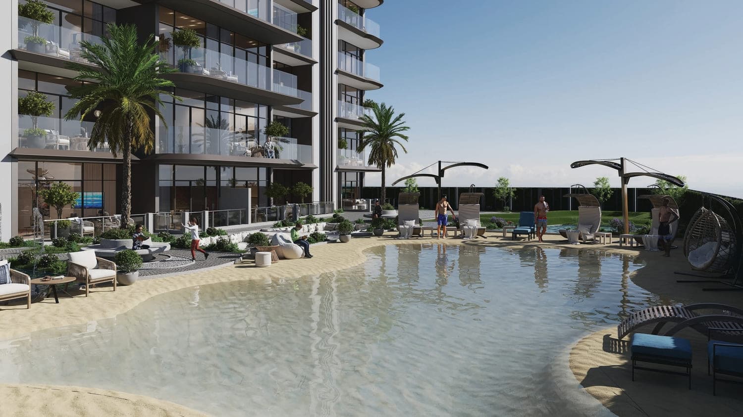 Floarea Skies amenity Roof Top Infinity Pool in JVC (Jumeirah Village Circle), Dubai, by Mashriq Elite