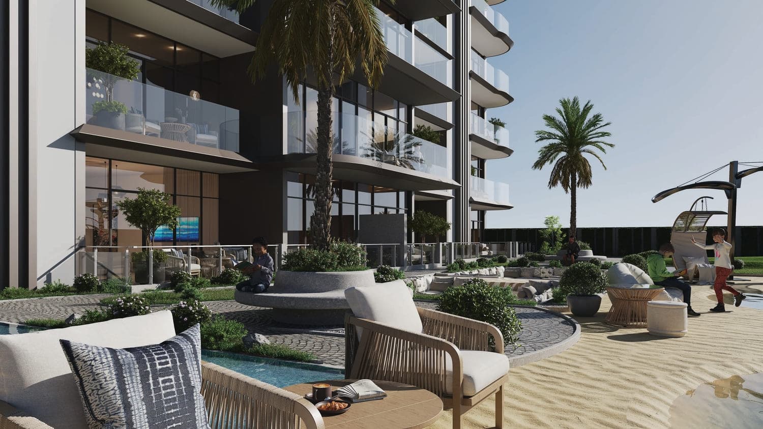 Floarea Skies amenity Sunken Lounge - JVC (Jumeirah Village Circle), Dubai - by Mashriq Elite
