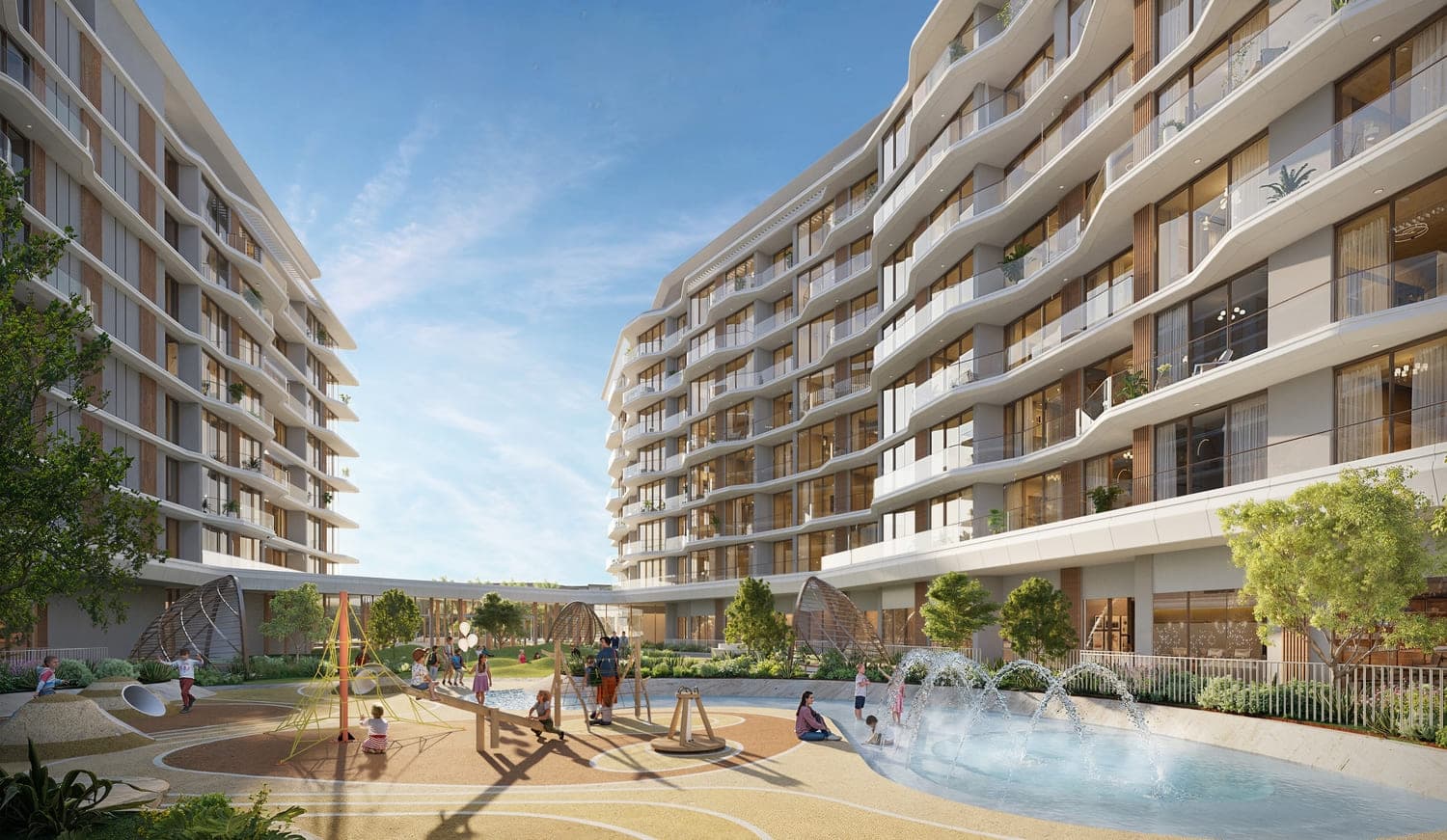 Flora Isle Beachfront Residences amenity Toddler Splash Pool - Dubai Islands, Dubai - by Centurion