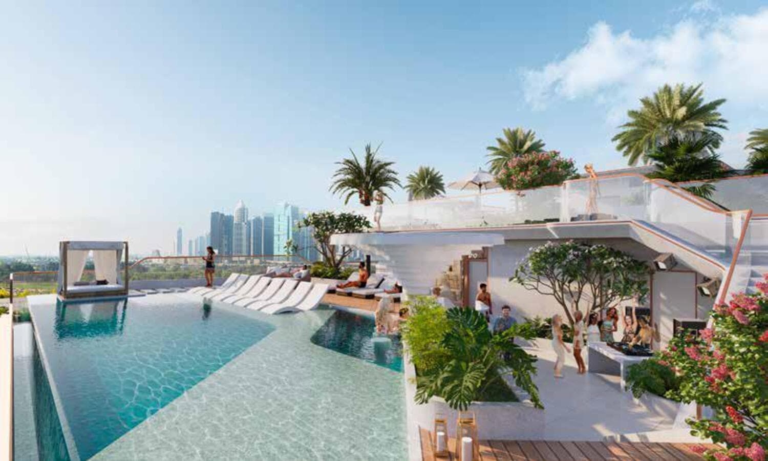 Flow Residences amenity Cabanas - Dubai Islands, Dubai - by Main Realty