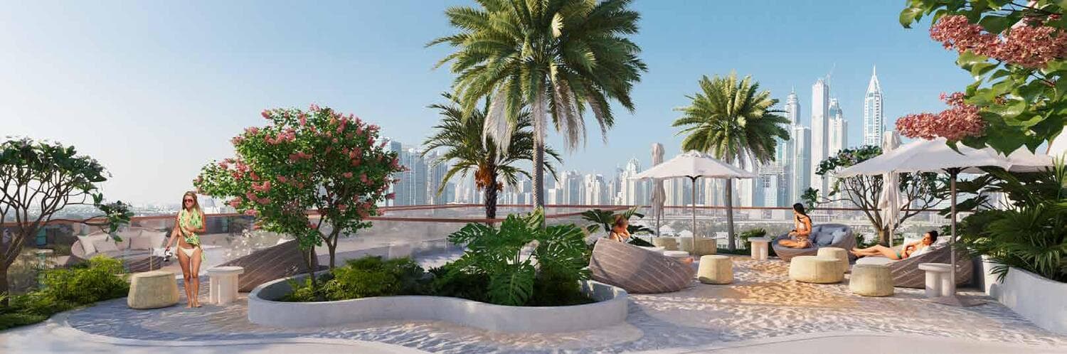 Flow Residences amenity Sandy Outdoor Seating Area - Dubai Islands, Dubai - by Main Realty