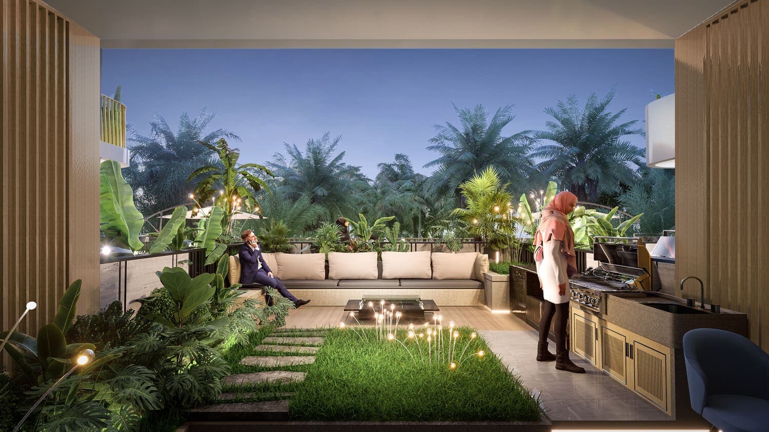 Forest City 2 amenity Bbq Area - Dubailand Residence Complex, Dubai - by HZ DEVELOPMENT