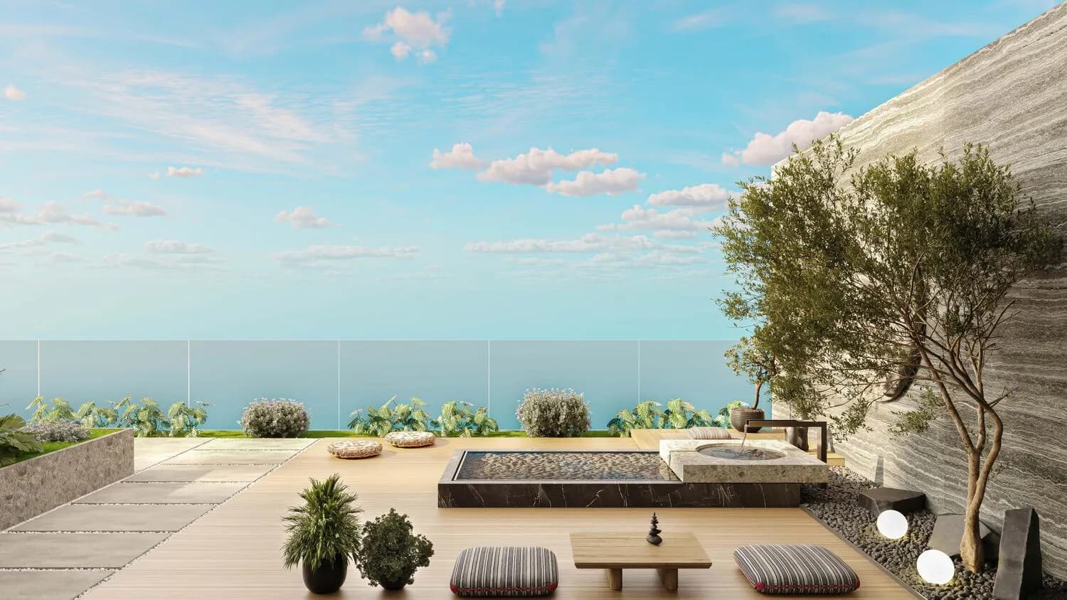 Franck Muller Yachting amenity Outdoor Zen Room - Maritime City, Dubai - by London Gate