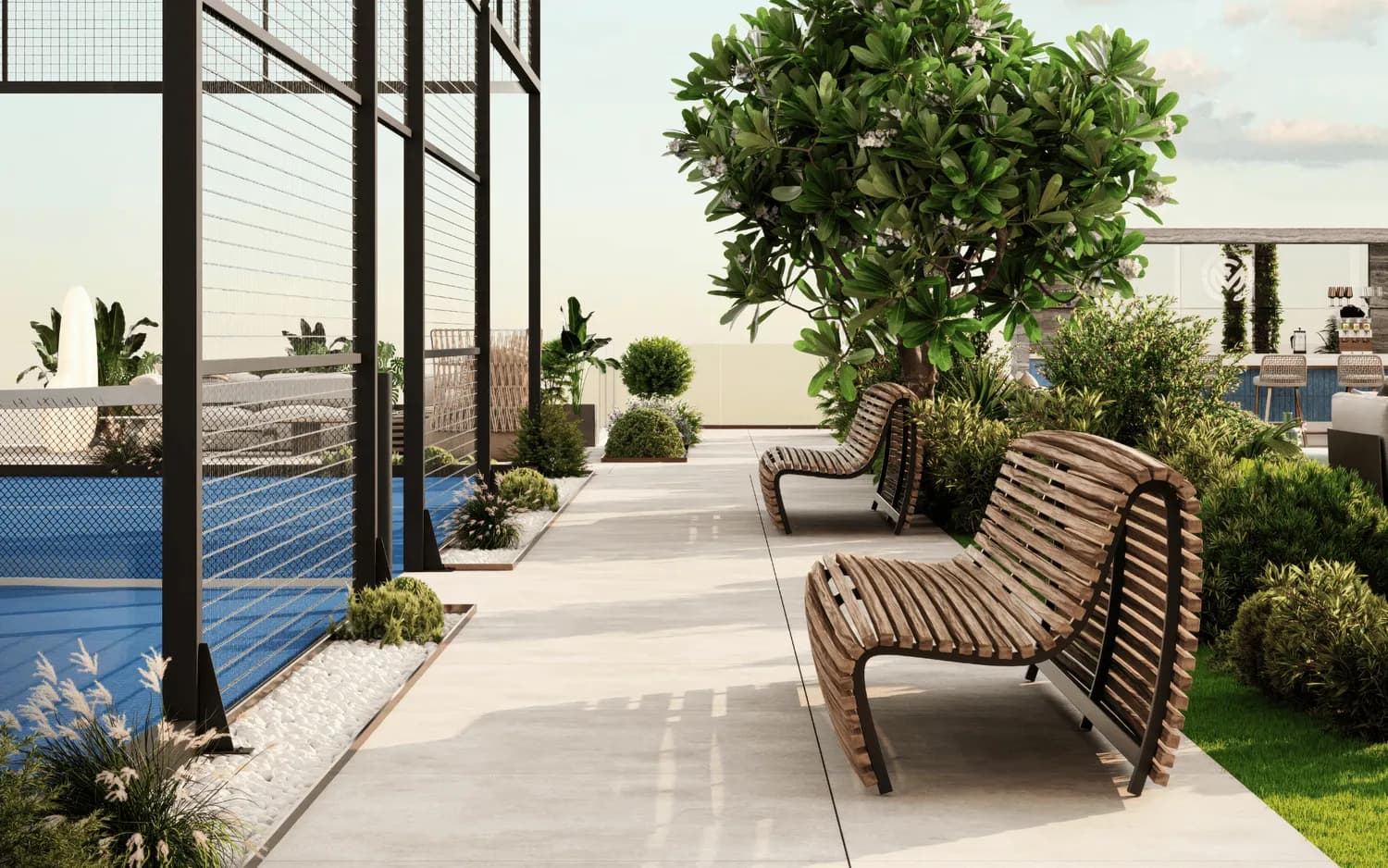Franck Muller Yachting amenity Padel Court - Maritime City, Dubai - by London Gate