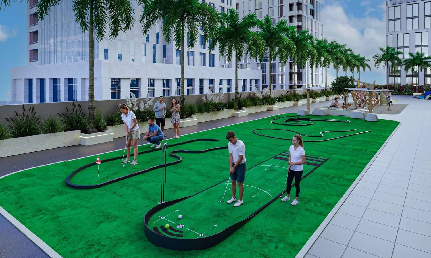 Future Residence amenity Golf Area - Bukadra, Dubai - by True Future