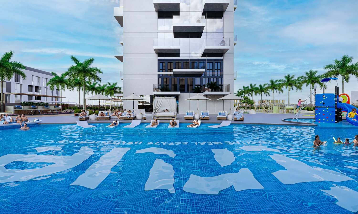 Future Residence amenity Swimming Pools - Bukadra, Dubai - by True Future
