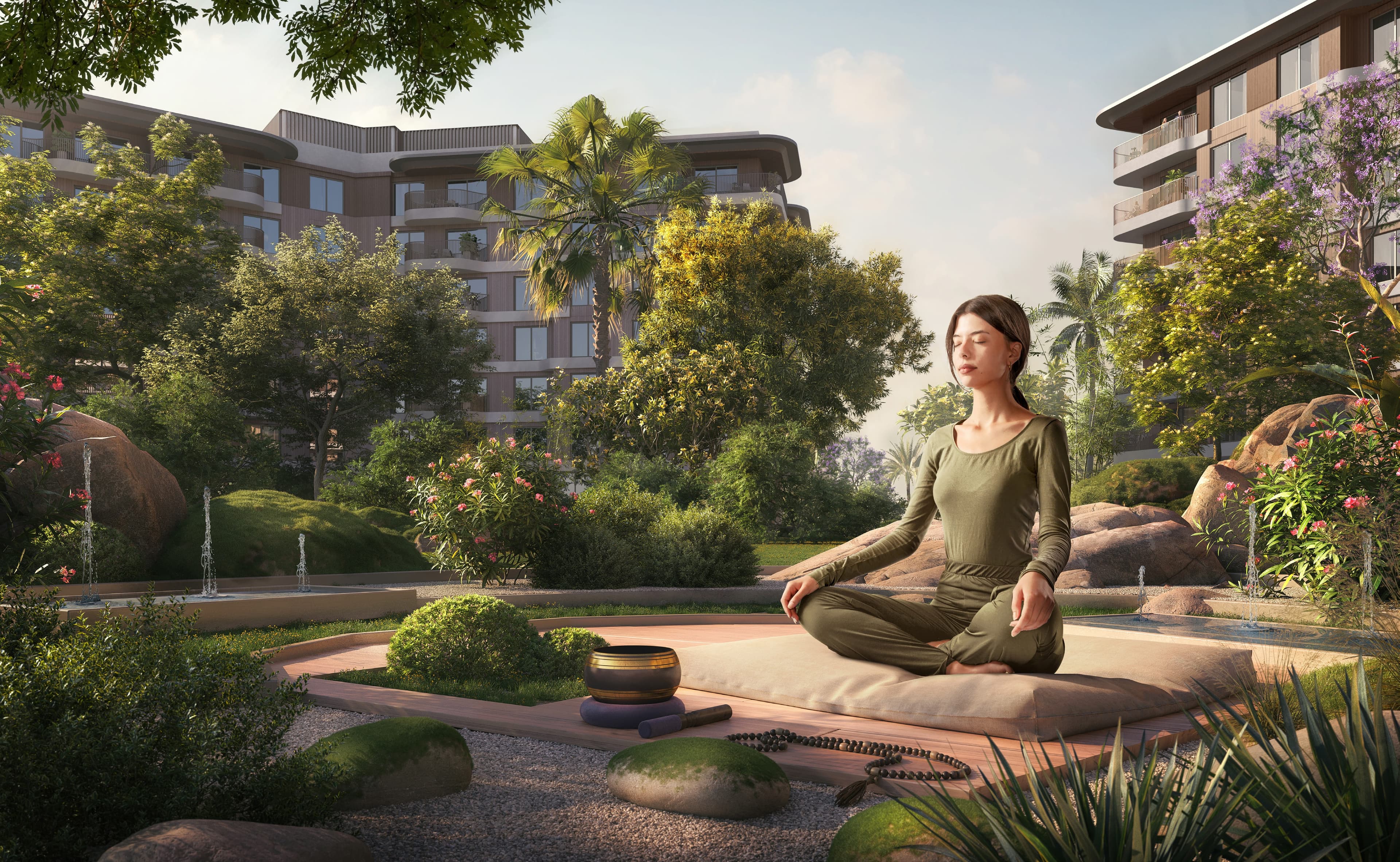 Gardenia Bay amenity Yoga - Yas Island, Dubai - by ALDAR