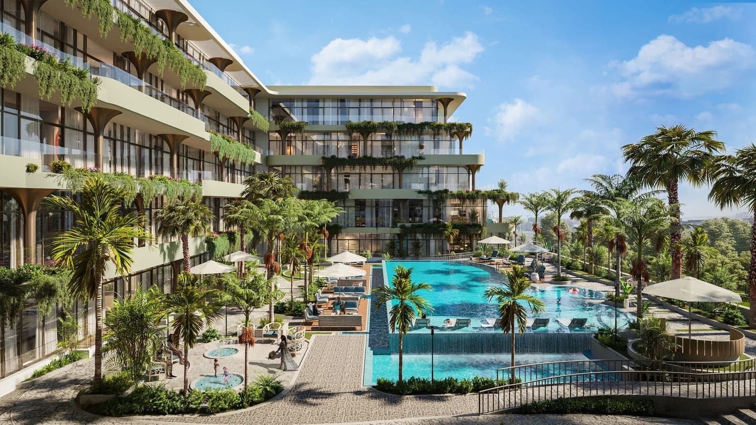 Gardens 2 amenity Infinity Pool - Arjan, Dubai - by Iman Developers