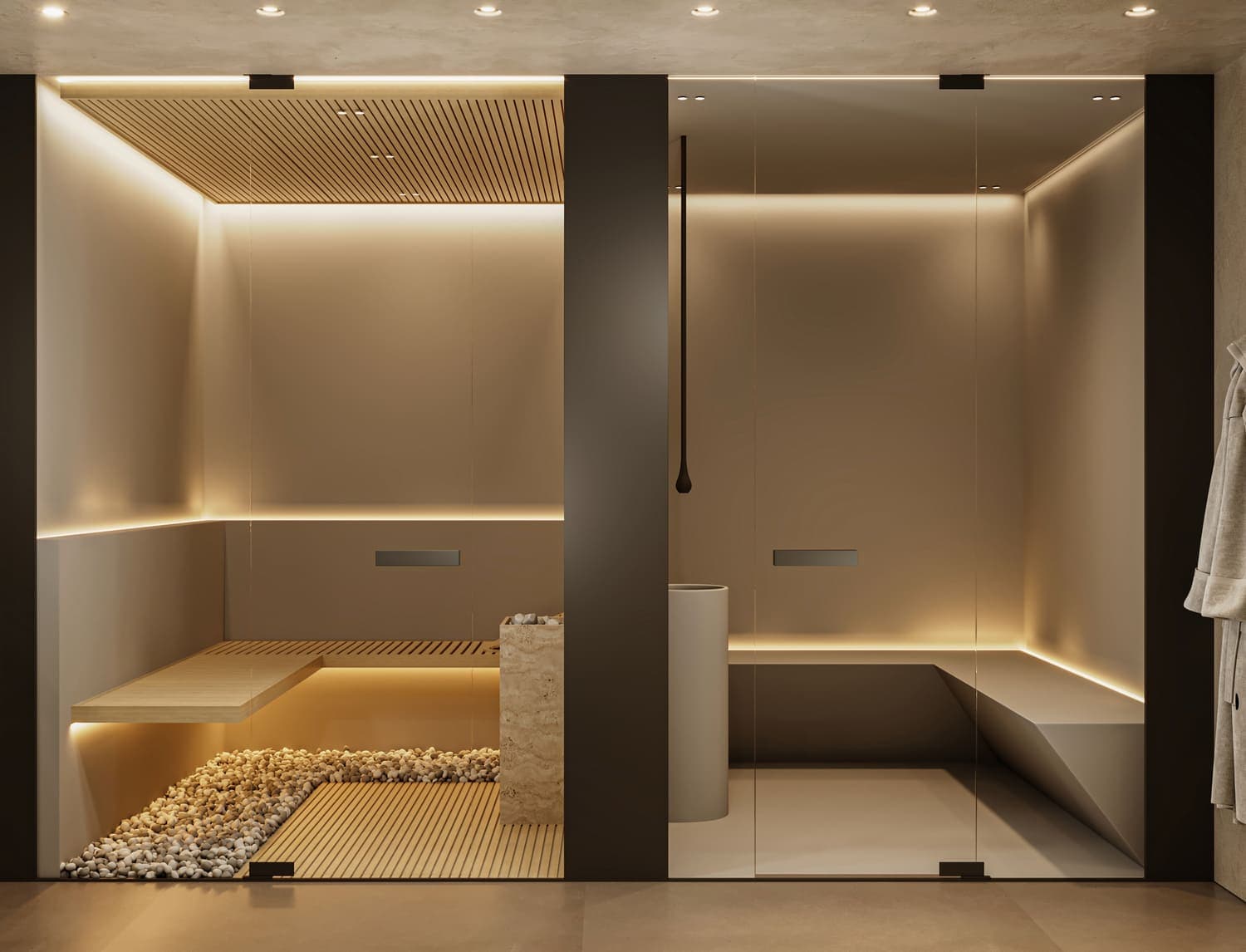 Gardens 2 amenity Sauna & Steam Room in Arjan, Dubai, by Iman Developers