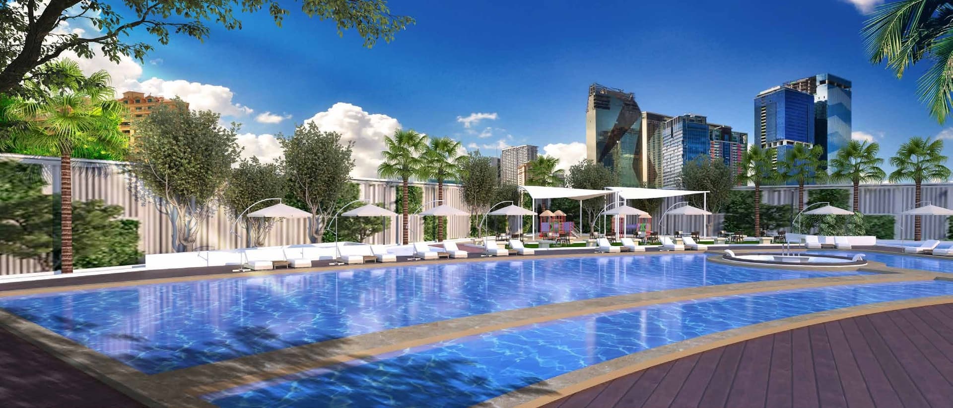 Gemz amenity Swimming Pool in Al Furjan, Dubai, by Danube