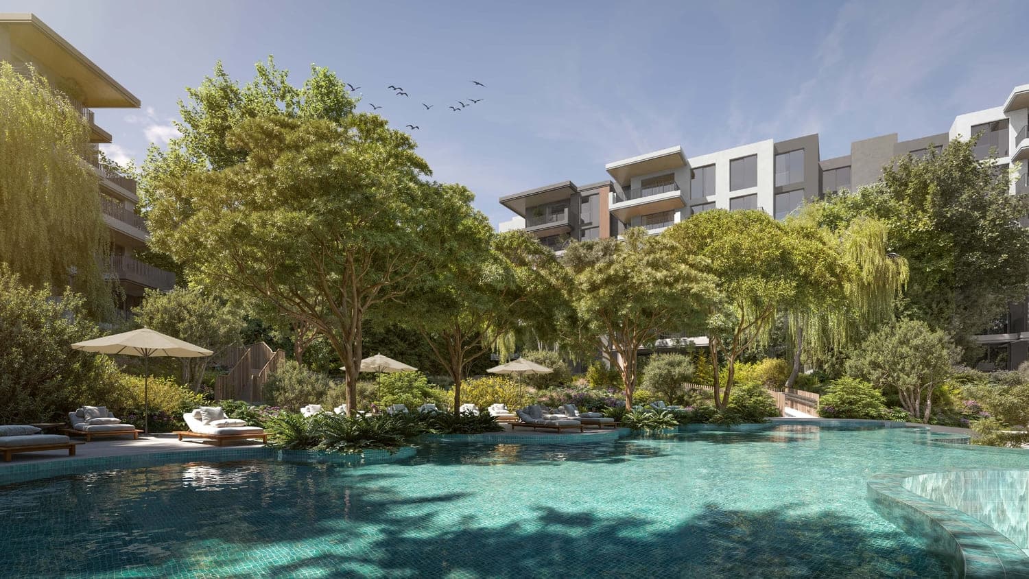 Ghaf Woods amenity Adults & Kids Swimming Pools - City Of Arabia, Dubai - by Majid Al Futtaim