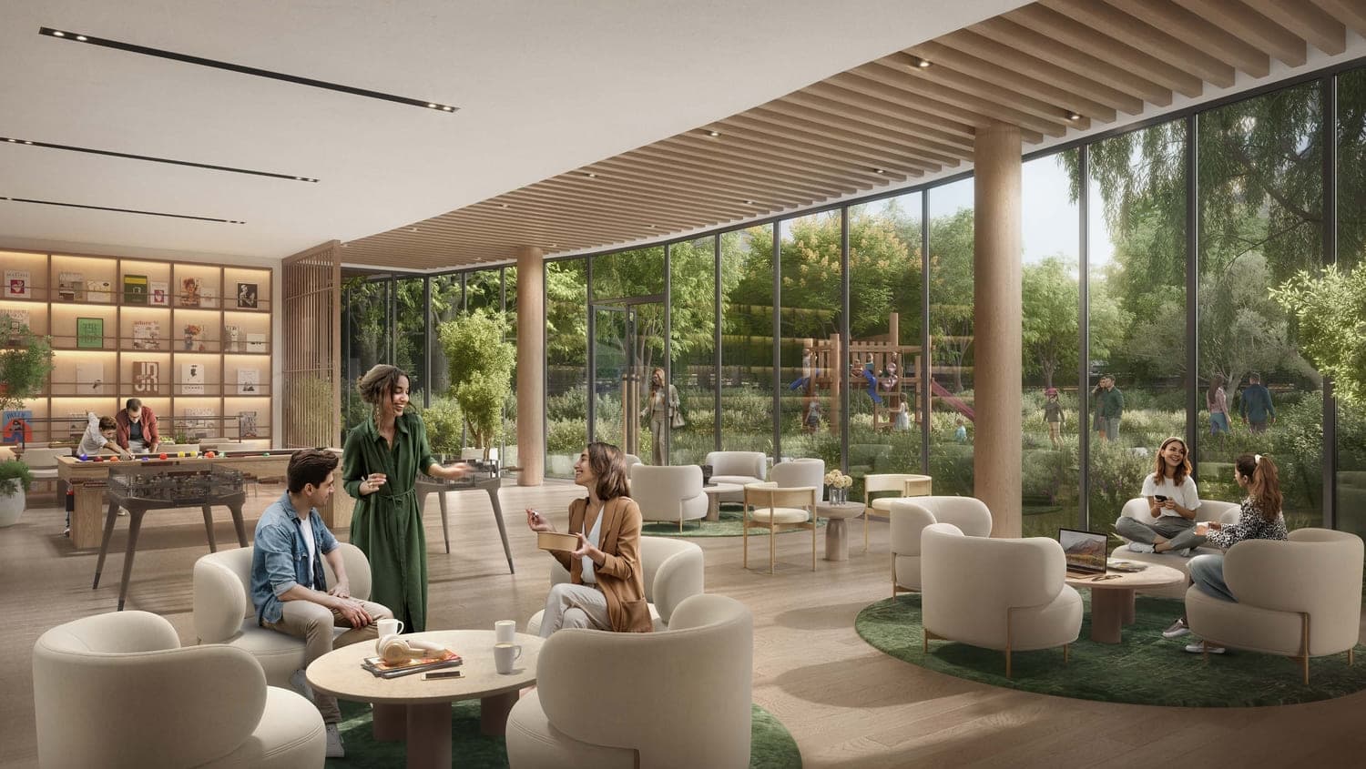 Ghaf Woods amenity Retail & Restaurants - City Of Arabia, Dubai - by Majid Al Futtaim