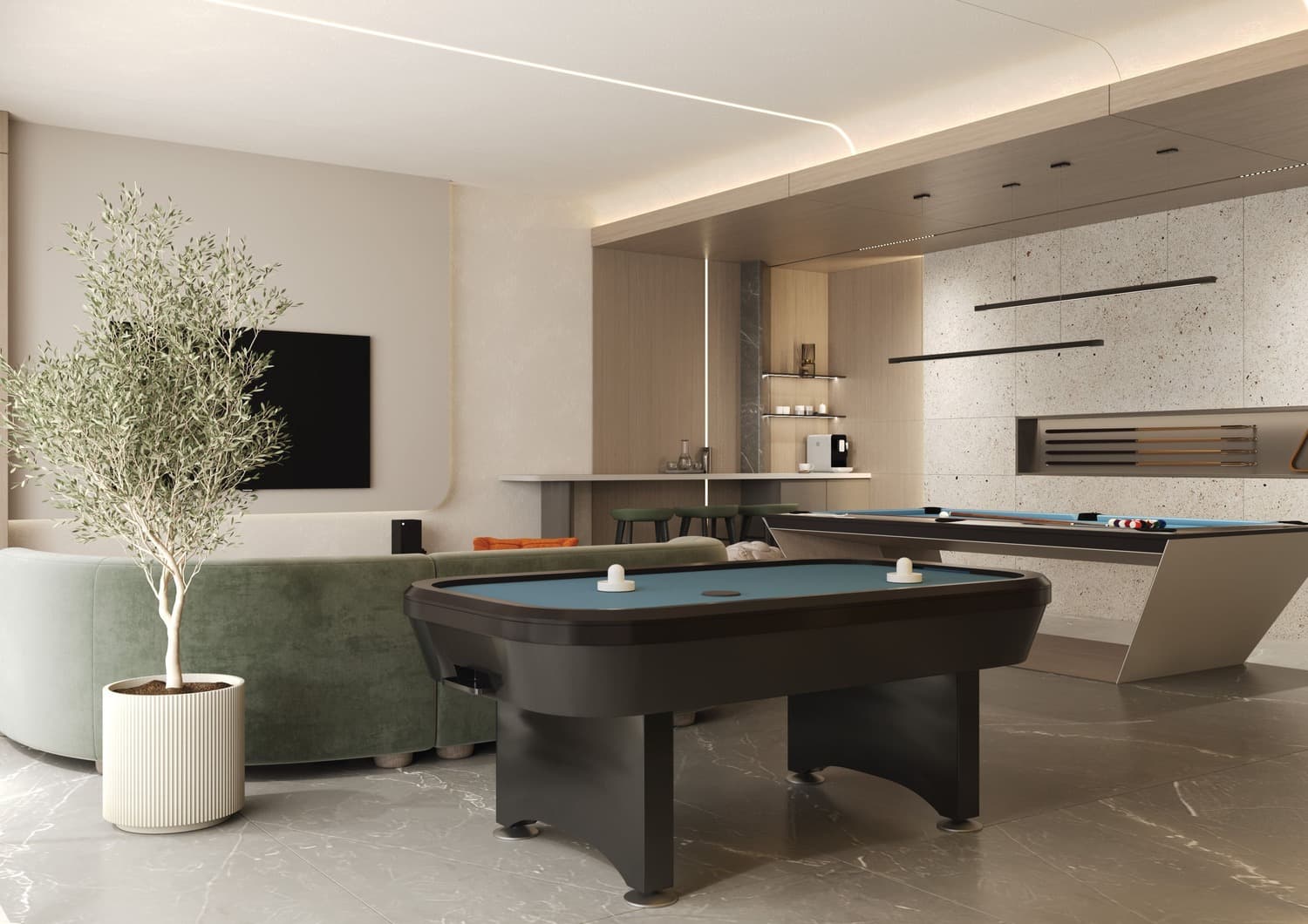 Gharbi 1 Residences amenity Gaming Room - Arjan, Dubai - by Rabdan Developments