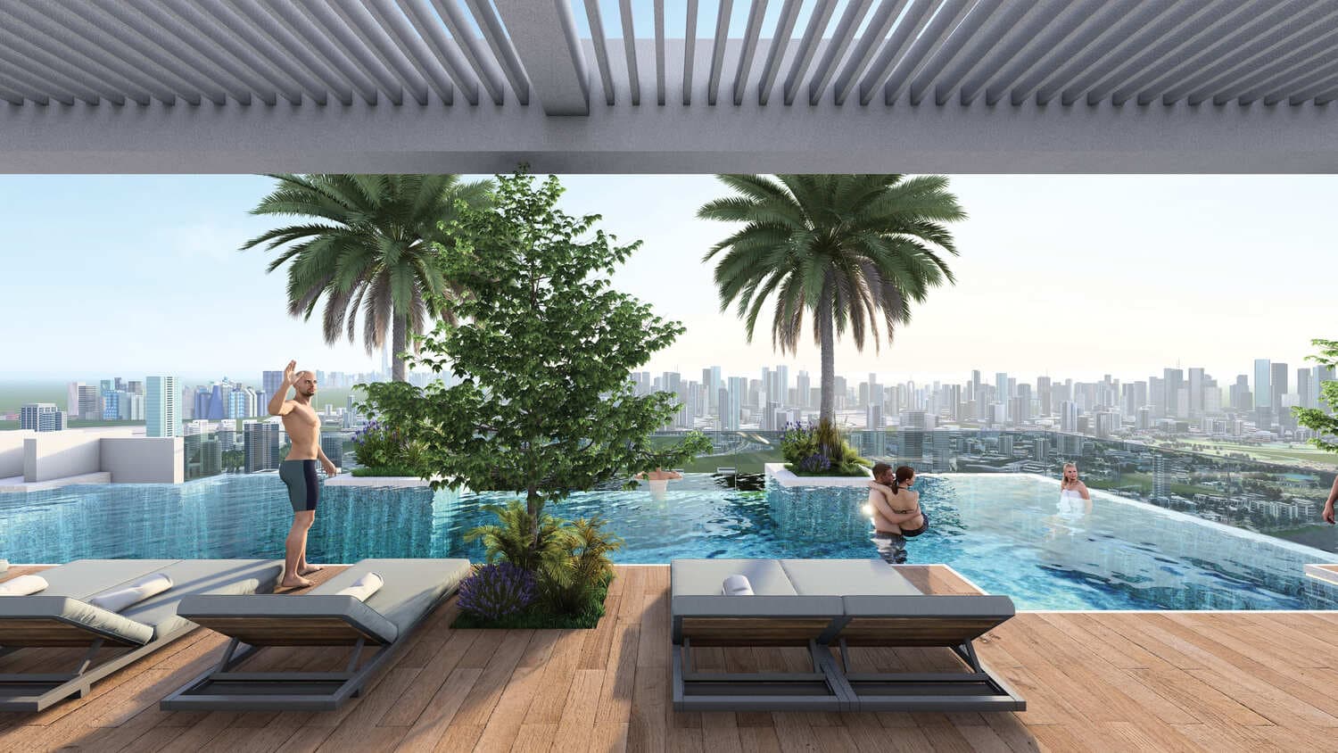 Gharbi 1 Residences amenity Swimming Pool - Arjan, Dubai - by Rabdan Developments