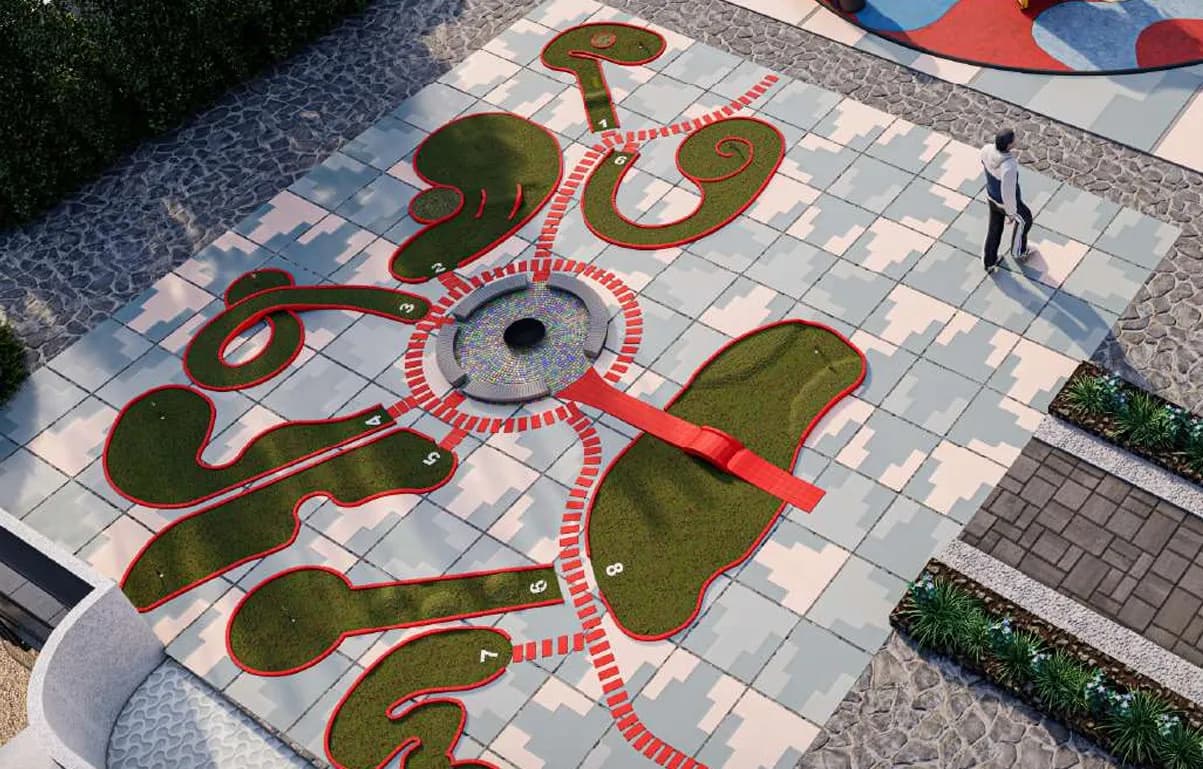 Golden Woods Albab Views amenity Shaded Mini Golf Corner - Madinat Al Mataar, Dubai - by Golden Woods
