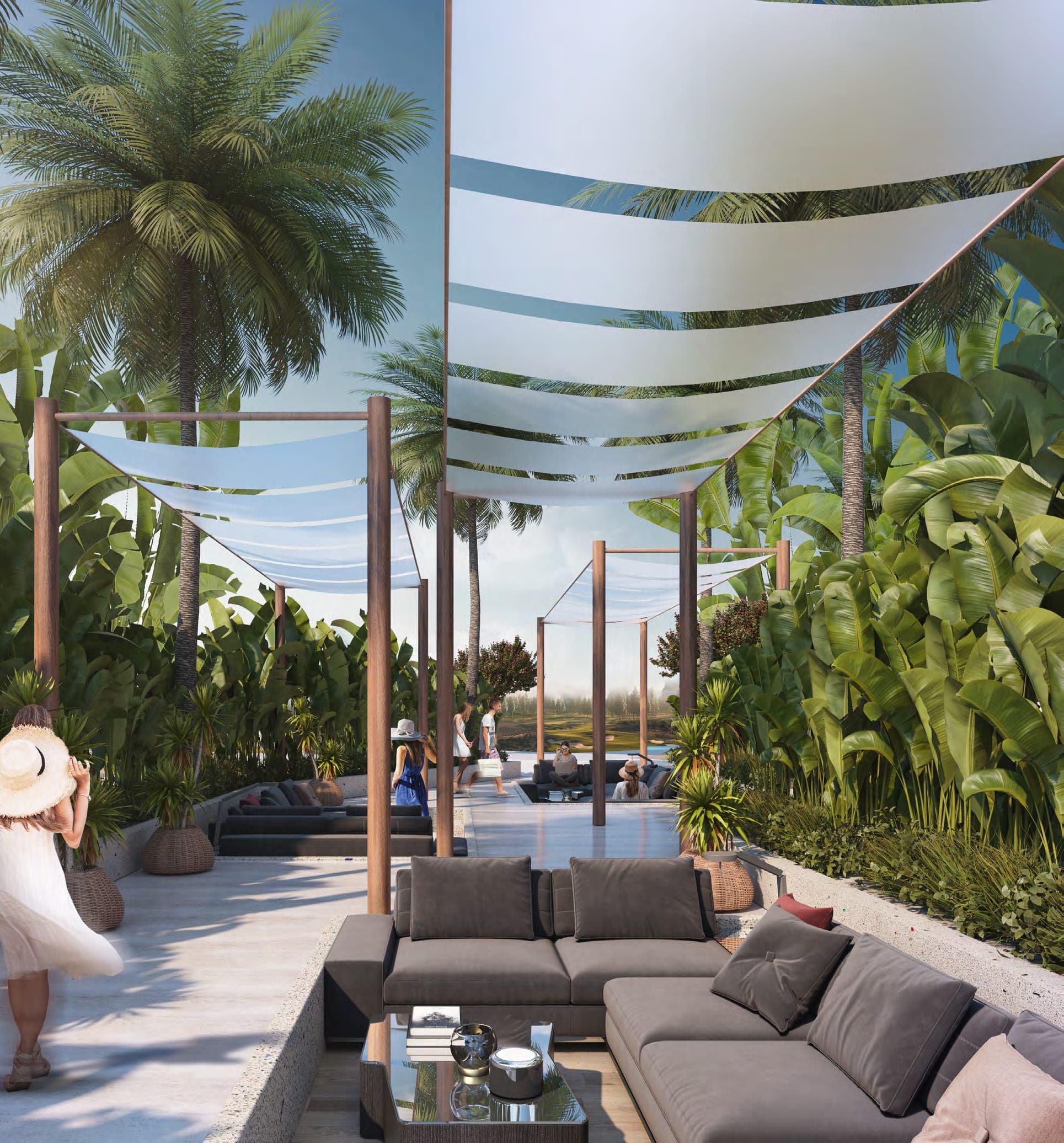 Golf Greens amenity Seating Area - Damac Hills, Dubai - by DAMAC