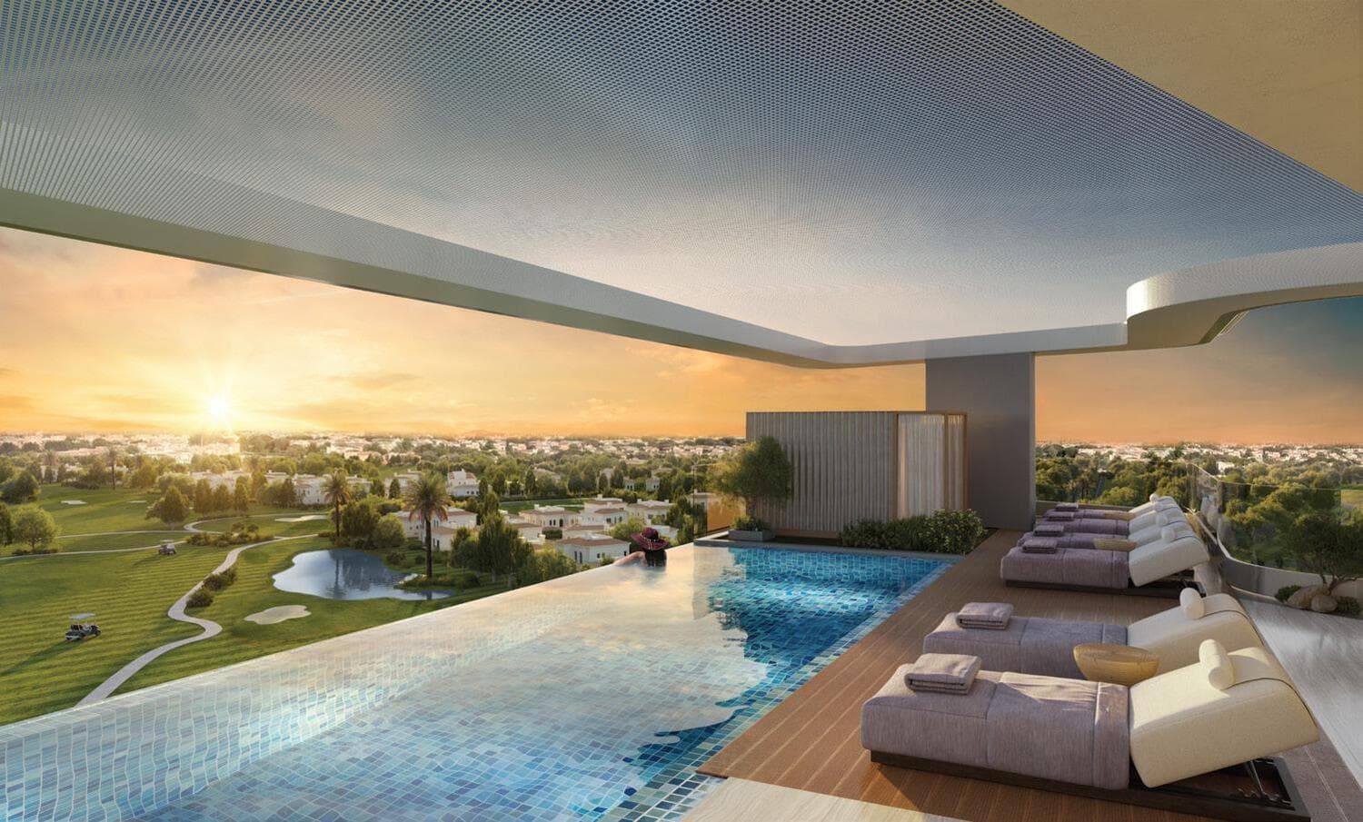 Golf Grove by Regent amenity Infinity Pool - Dubai Production City, Dubai - by Regent Developments