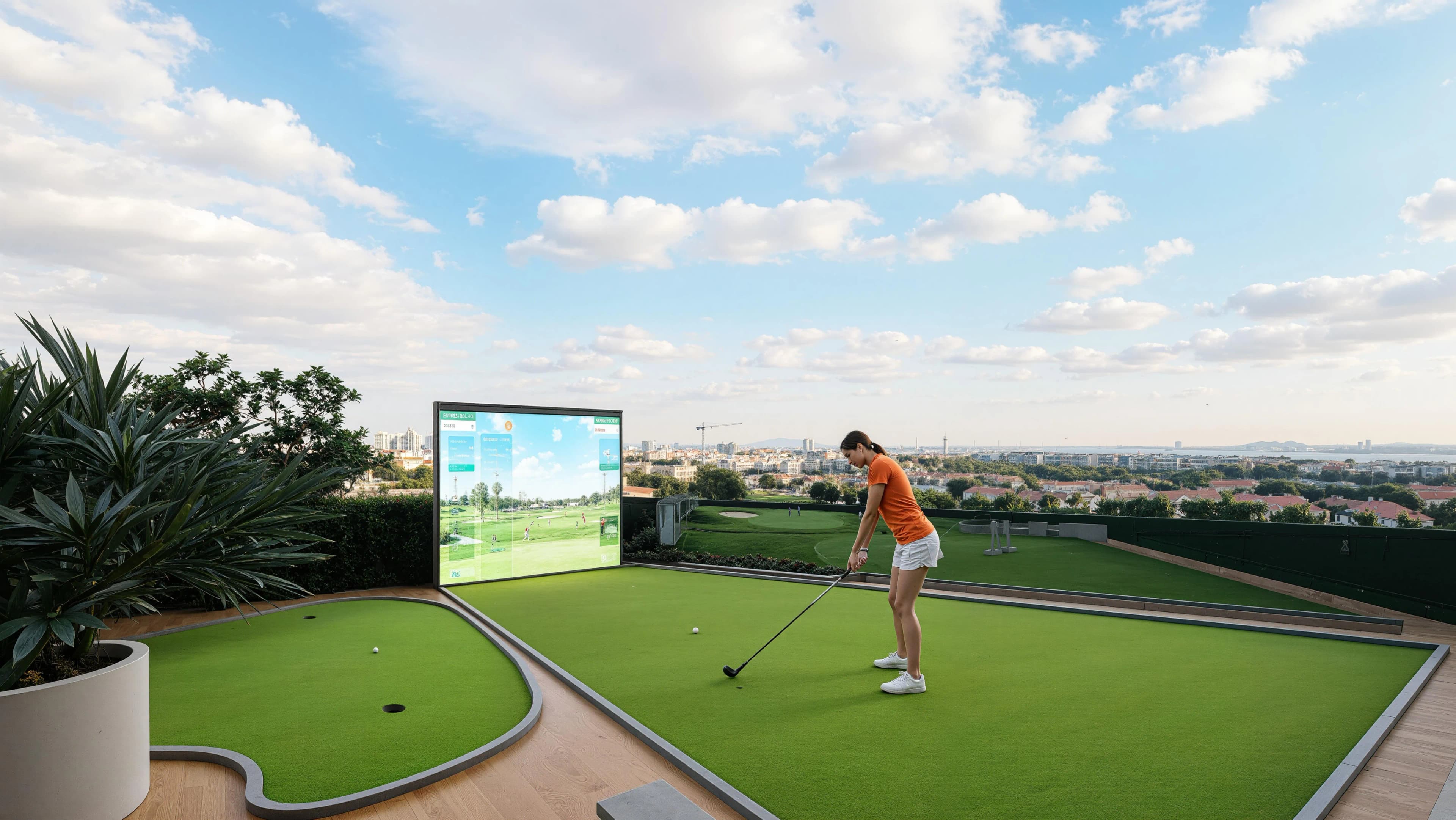 Golf Terrace Residences amenity Golf Simulation Area - Dubai Production City, Dubai - by Asak Real Estate Development