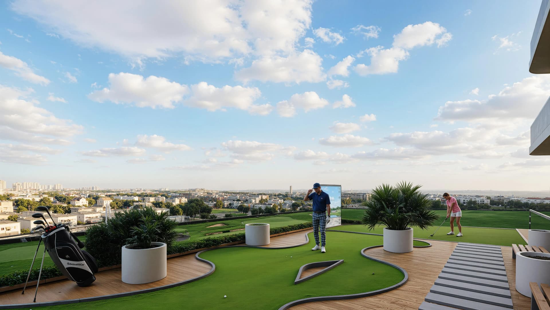 Golf Terrace Residences amenity Mini Golf in Dubai Production City, Dubai, by Asak Real Estate Development