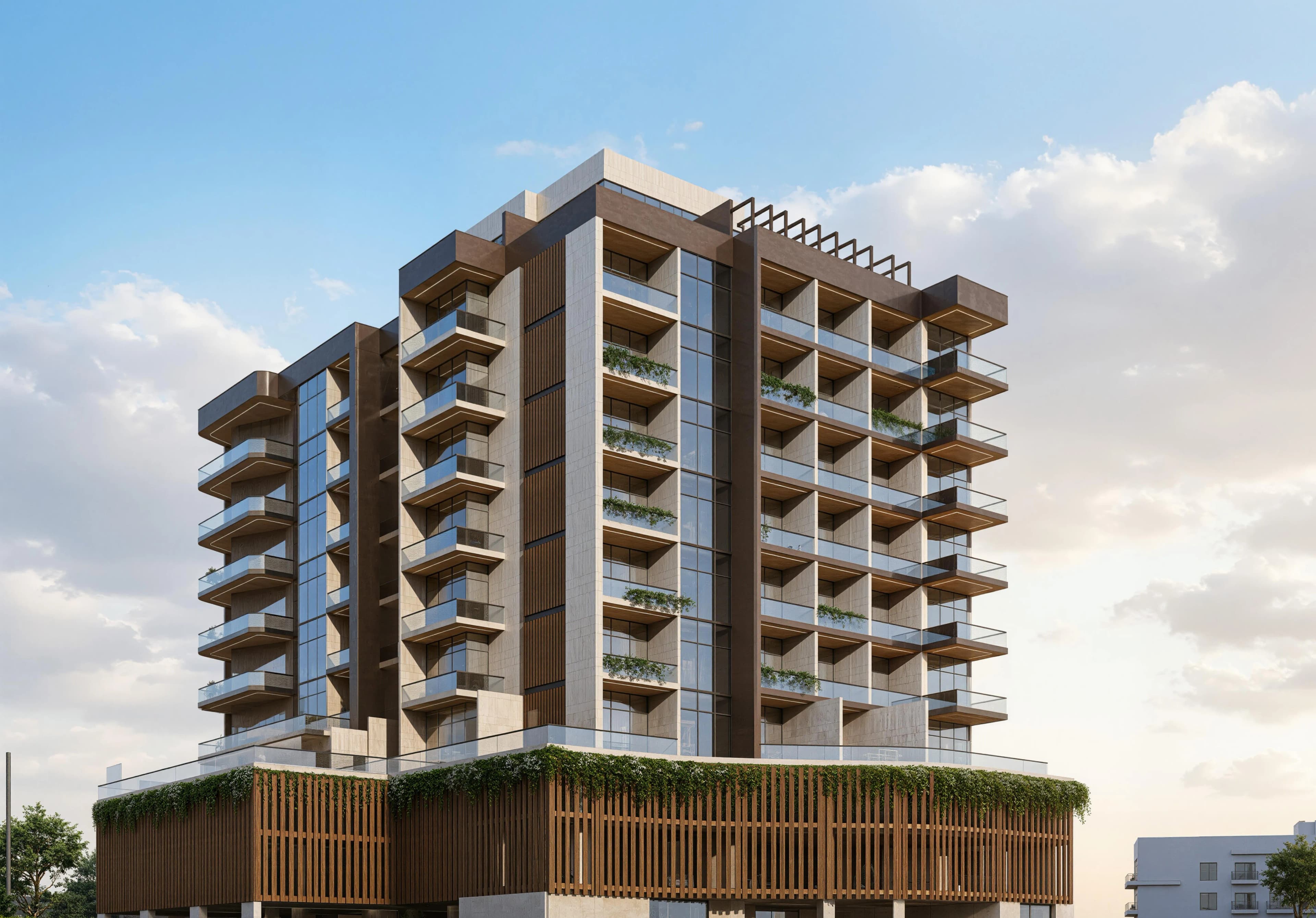Golf Terrace Residences exterior view - Dubai Production City, Dubai - by Asak Real Estate Development
