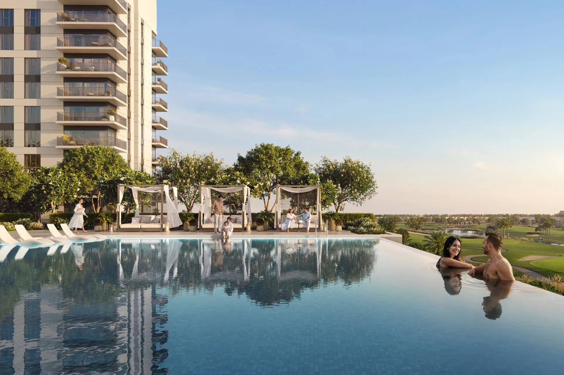Golf Vale amenity Infinity Pool - Emaar South, Dubai - by Emaar