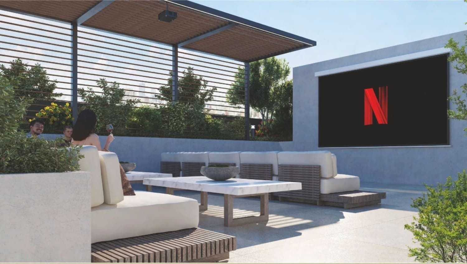 Golf Vista Heights amenity Outdoor Cinema - Dubai Sports City, Dubai - by London Gate