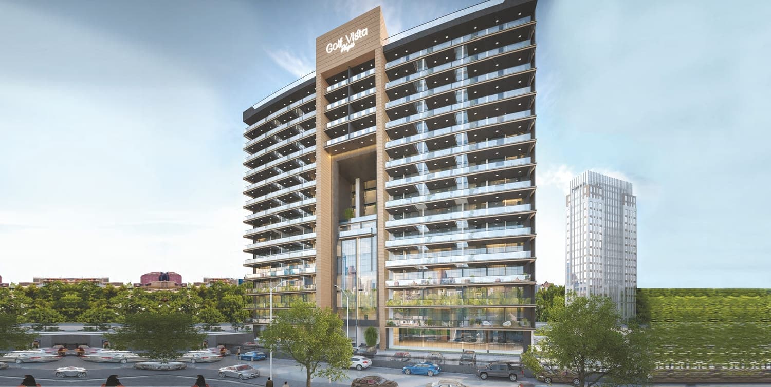 Golf Vista Heights exterior view - Dubai Sports City, Dubai - by London Gate
