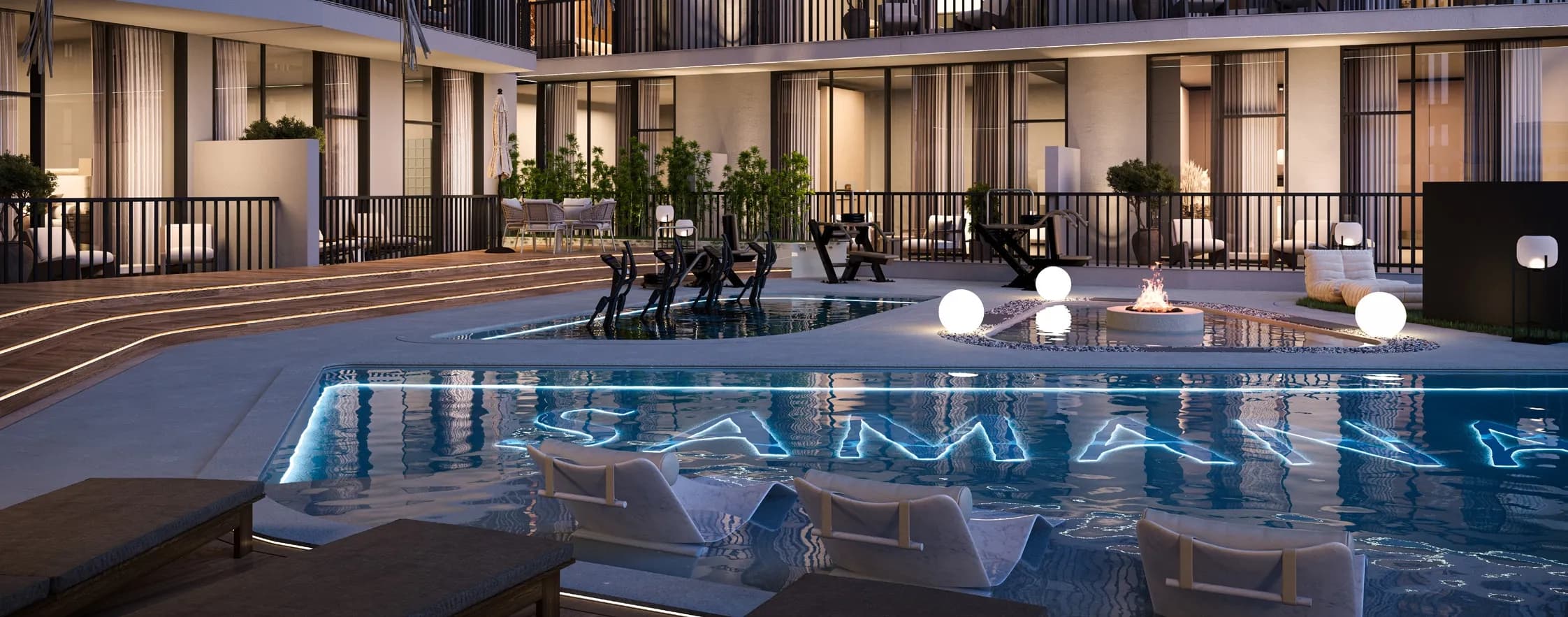 Green Field amenity Swimming Pool - Dubai International City, Dubai - by Samana
