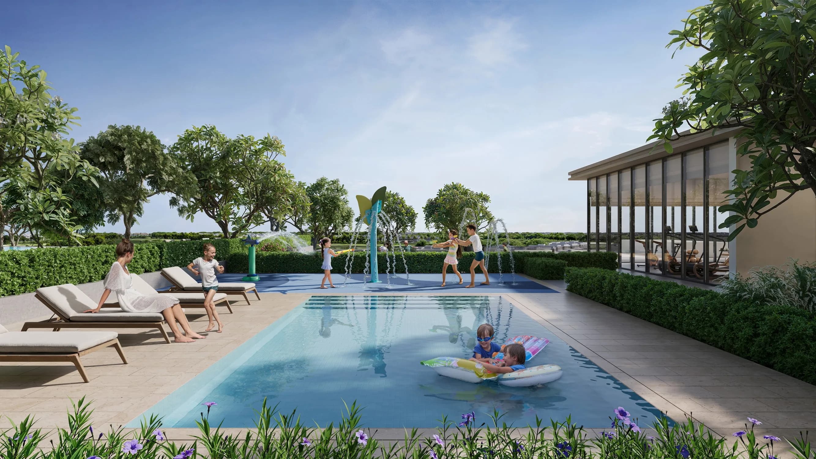 Greencrest amenity Kids' Pool - Dubai Hills, Dubai - by Emaar