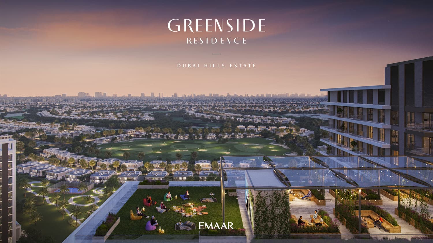 Greenside Residence amenity Rooftop Lounge - Dubai Hills, Dubai - by Emaar
