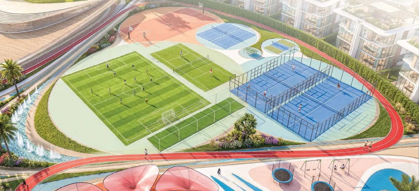 Greenz amenity Multi-Sport Courts - Al Warsan, Dubai - by Danube