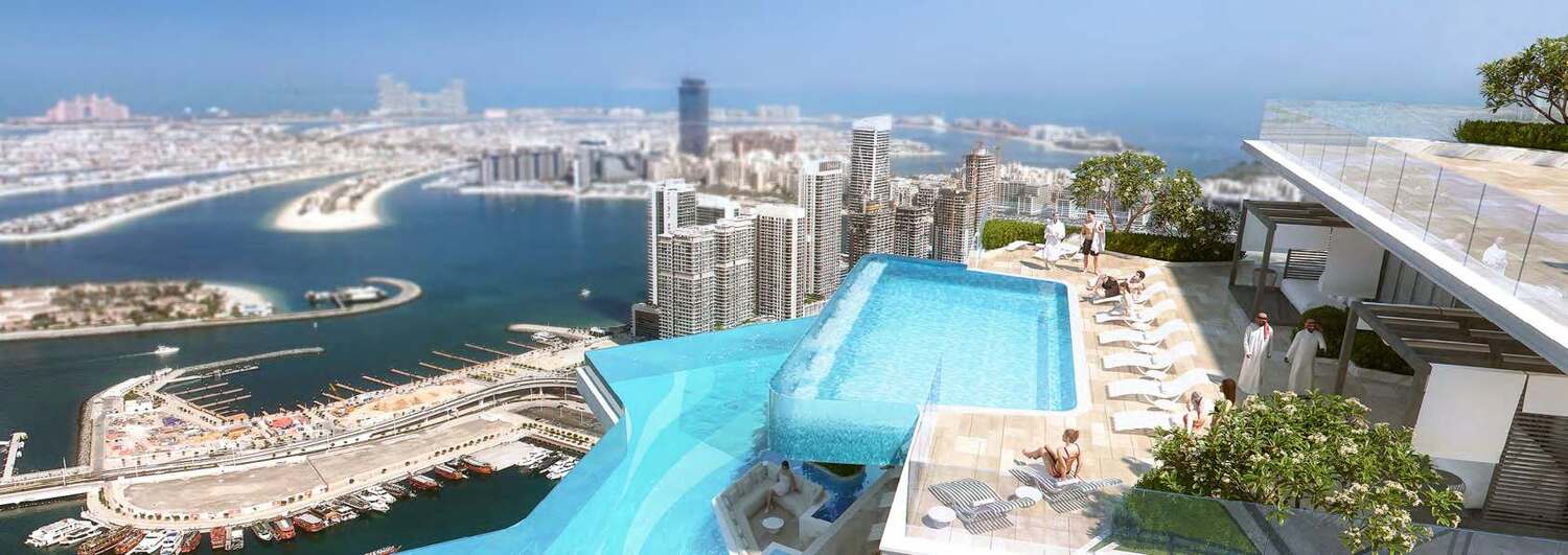 Habtoor Grand Residences amenity Waterfront Property Rooftop Infinity Pool - Jumeirah Beach Residence (JBR), Dubai - by Al Habtoor Group