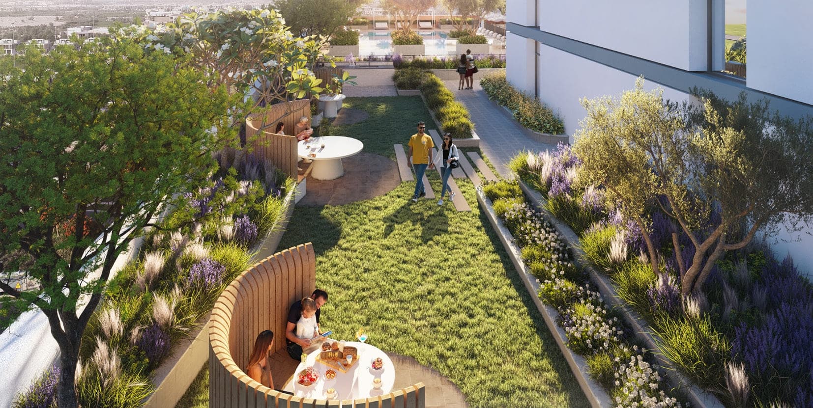 Hadley Heights amenity Pocket Garden in JVC (Jumeirah Village Circle), Dubai, by Leos