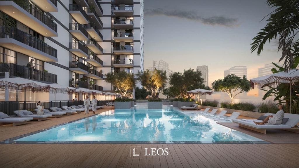 Hadley Heights amenity Pool Area in JVC (Jumeirah Village Circle), Dubai, by Leos